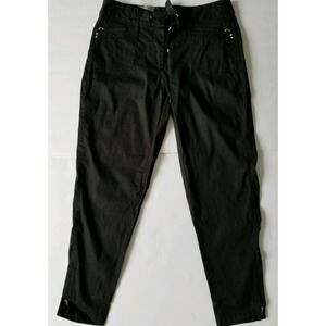 White House Black Market Drawstring Linen Tapered Crop Pants Size 4 NWT